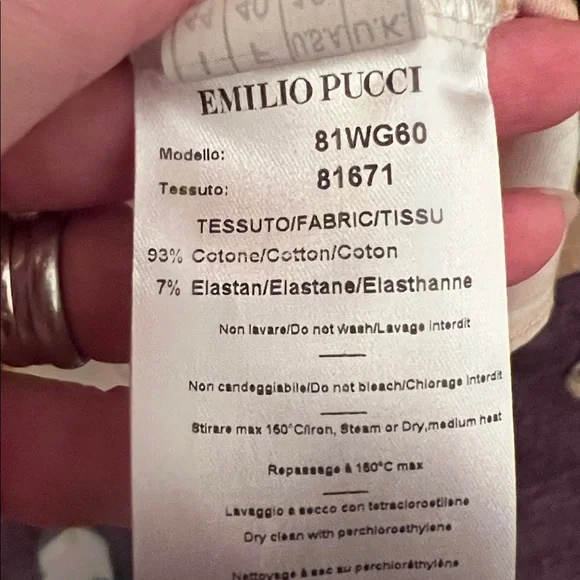 Emilio Pucci Orange and Cream Geometric Tank Top - Picture 6 of 6